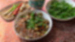 How to grill meat and cook vegetables together using two convection modes