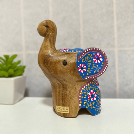 Style 7, Handcrafted Wood Elephant Painted