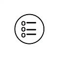 a list icon black and white