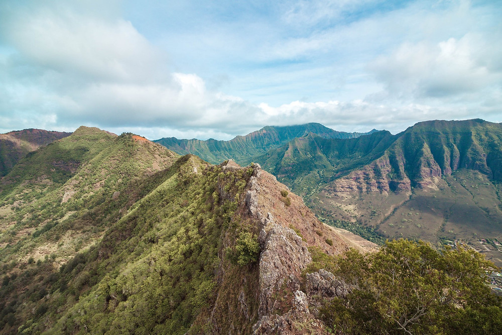 Crazy hike on west side of Oahu, Hawaii