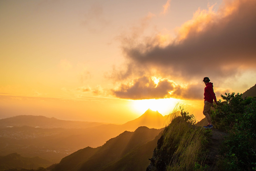 Pali Puka, Oahu hawaii during sunrise