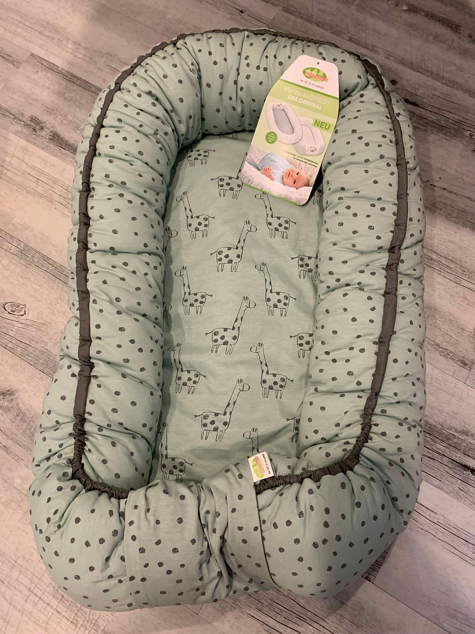 Odenwälder Babynest Nestchen Giraffen Punkte Babynestchen