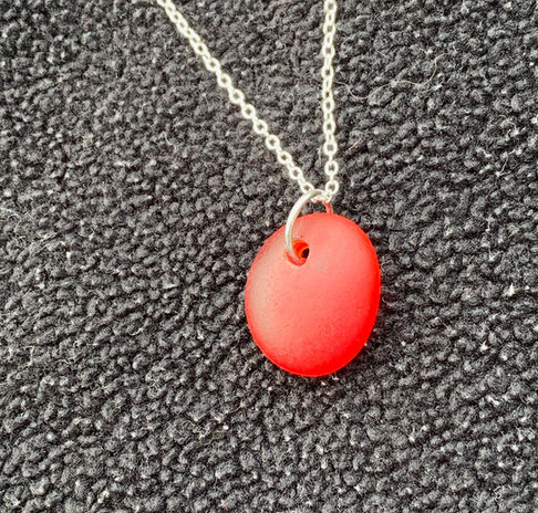 Red Seaglass Pendant - Aimee Wiles Banion