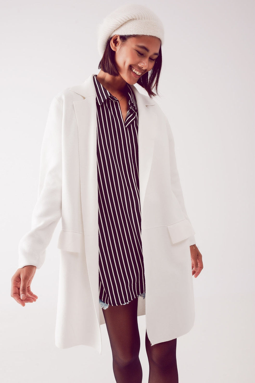 Thumbnail: Oversized Collar Maxi Cardigan.