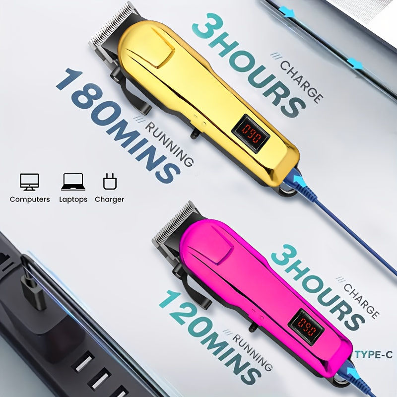 Miniatura: Men's Electric Professional Hair Clippers, Cordless Hair Clipper for Men, USB Re