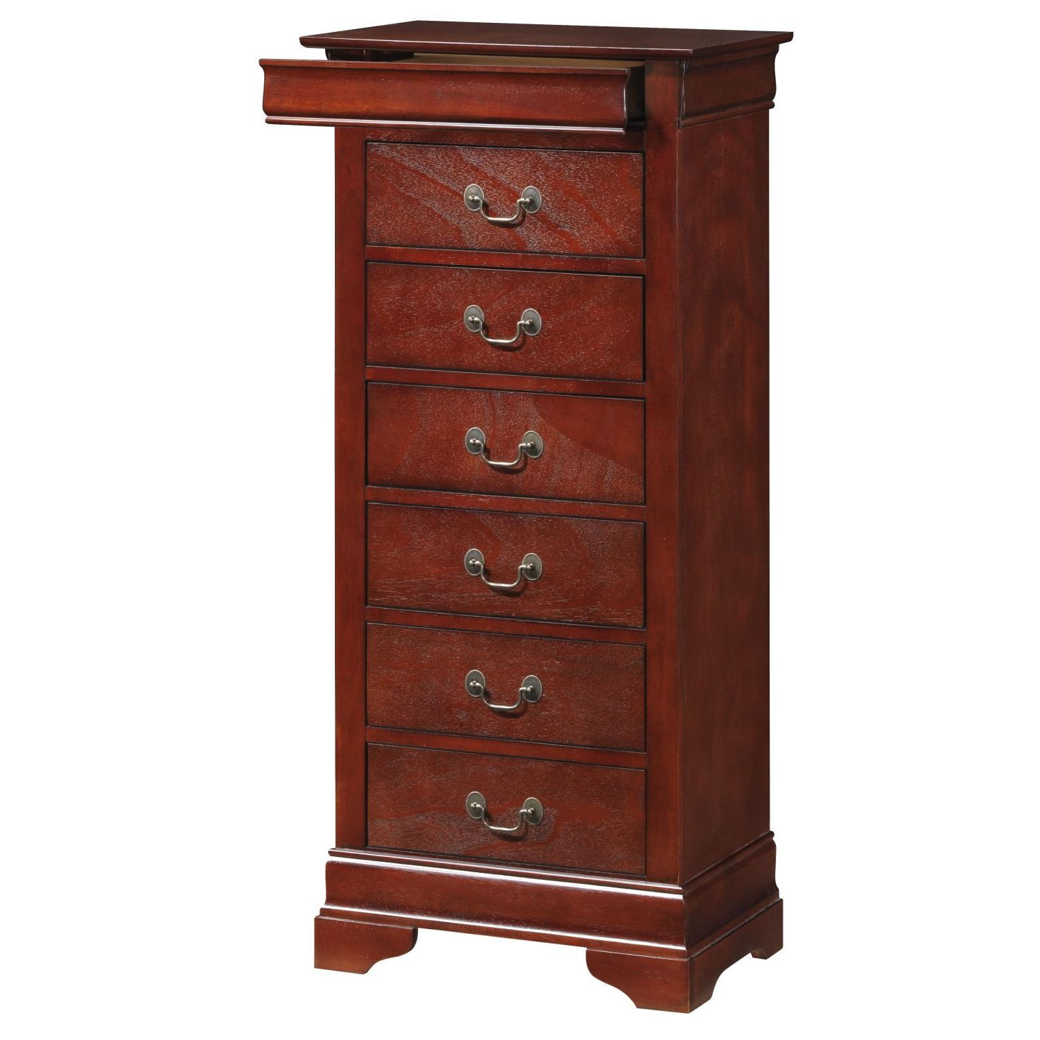 Elegant Cherry Traditional Dresser Lingerie Chest with Durable Construction and