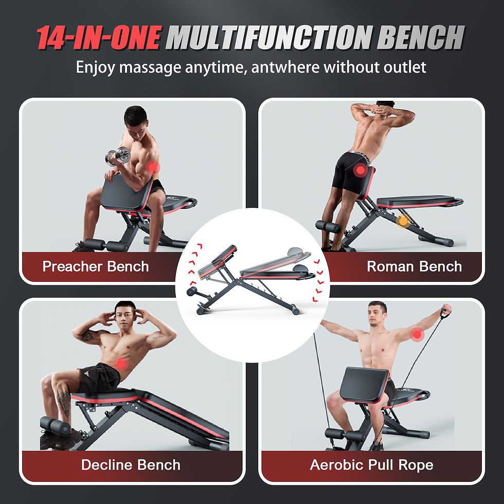 Miniature : 14-in-1 Foldable Dumbbell Bench Weight 