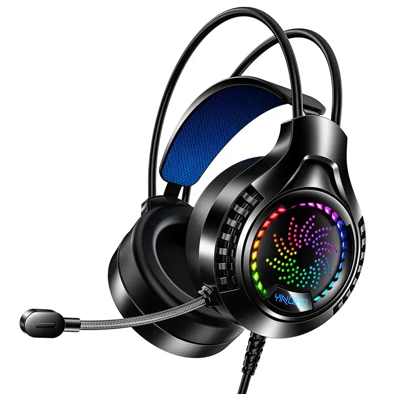 RGB Gaming Headset With Microphone 7.1 Surround HD Sound Stereo Dual 3.5mm USB