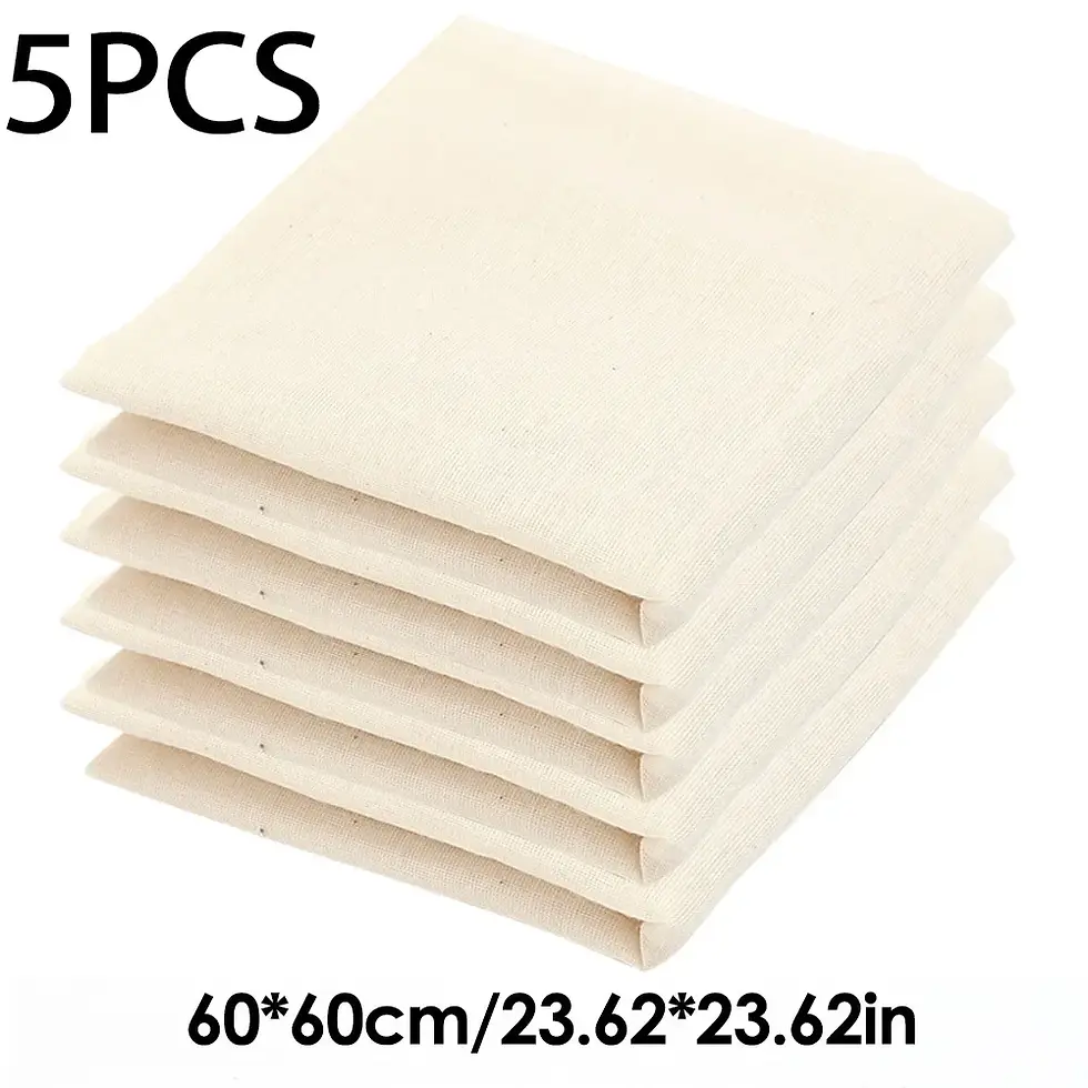 Thumbnail: Reusable Nut Milk Cloth Bag Strainers Unbleached 