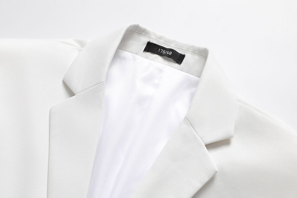 Miniatura: White High-End Two-Piece Suit Anti-Wrinkle Non-Stick Wool 