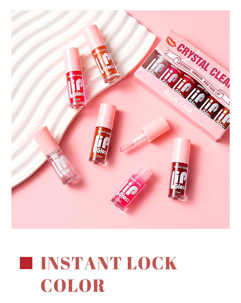 Miniatura: 6pcs/set Small bottle Hydrating Jelly Lip Oil long-lasting Moisturizing  smooth 