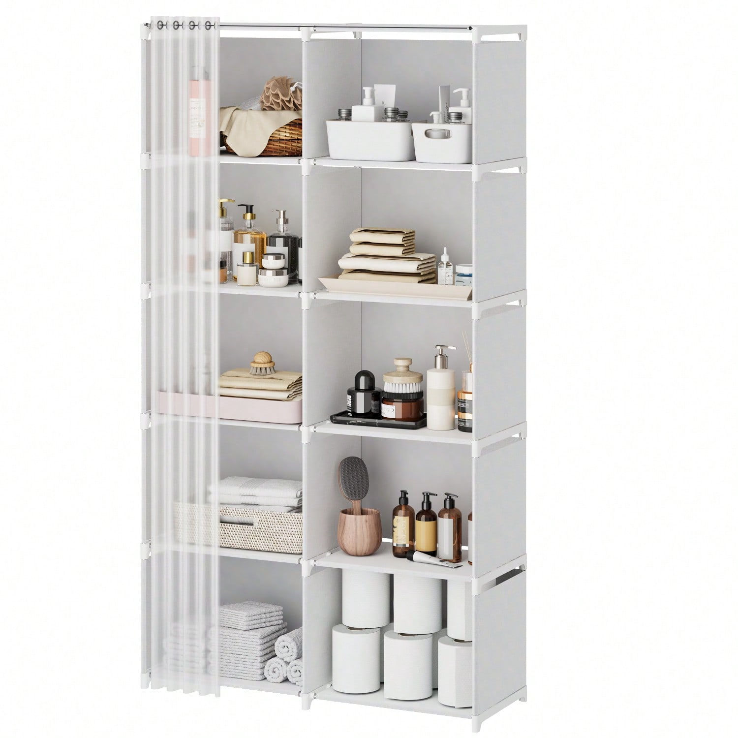 10 Compartments Simple Bathroom Organizer
