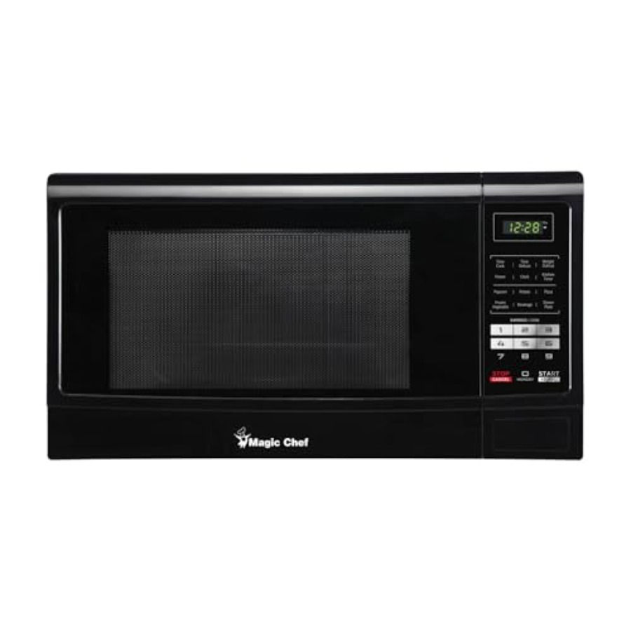 1.6 cu. ft. Stainless Steel Countertop Microwave in Black