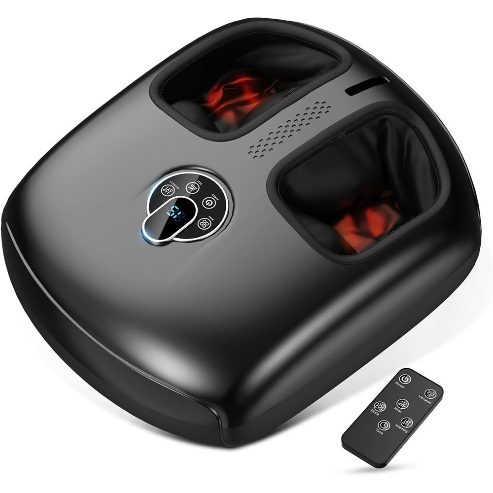 Electric Shiatsu Foot Massager Air bag Massage Machine Heat Vibration Deep Knead