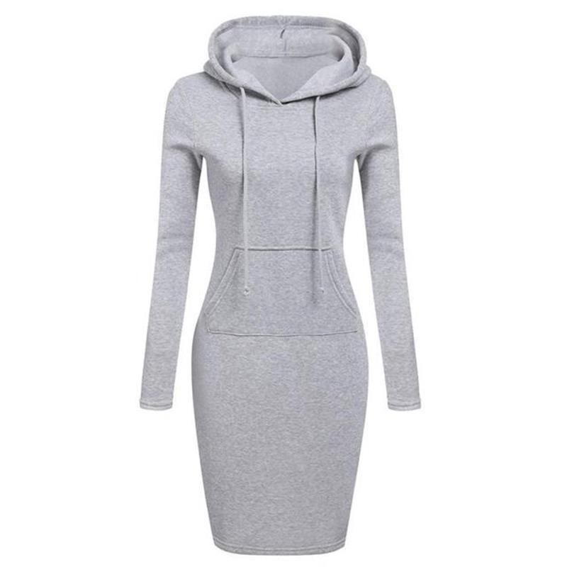 Miniatura: Autumn Hooded Sweatshirts Hoodies Dress Tops 