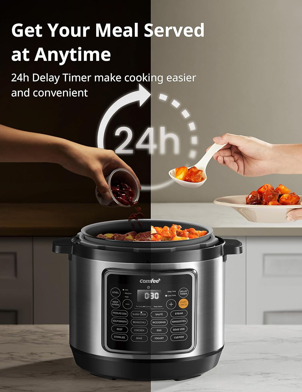 Miniatura: 8-Quart Multi-Function Pressure Cooker and Slow Cooker