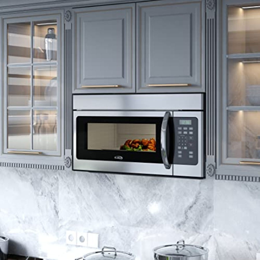 Thumbnail: 1.6 Cu. Ft. Over the Range Microwave Oven with Stainless Steel Finish 300CFM Rec