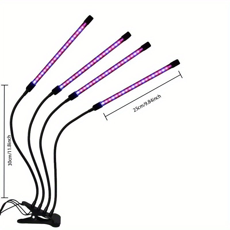 Thumbnail: Plant Grow Light LED Grow Light 4 or 2 Heads Grow Light Full Spectrum Clip-on Pl