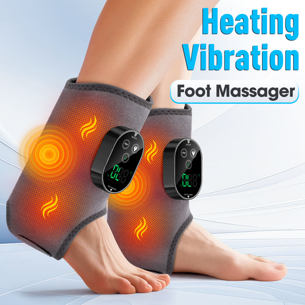 Electric Cordless Heated Massager for Right or Left Foot Vibration Massage / Han