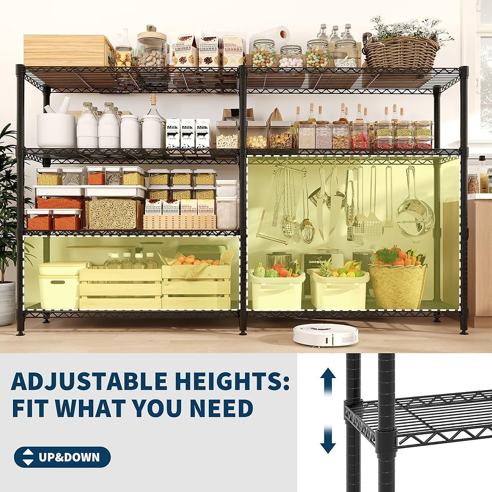 Thumbnail: Heavy Duty Storage Shelves 4/5 Tiers Metal Shelving Unit Adjustable Organization