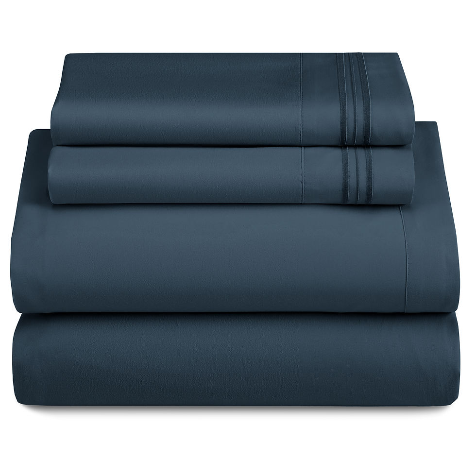Thumbnail: 3 Piece Ultra-Soft Microfiber Bed Sheets with Flat Sheet