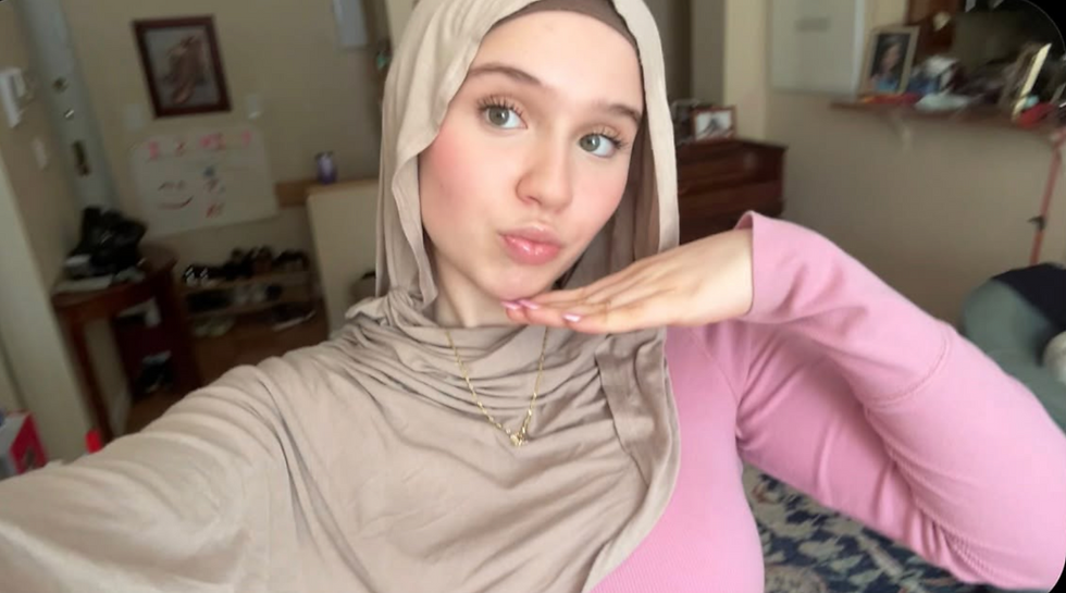 Amwaj in her hijab.