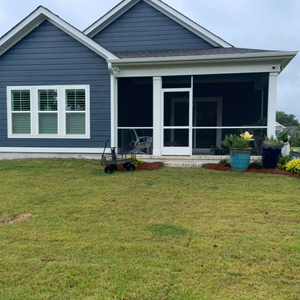 Backyard Raised Paver Patio Before & After