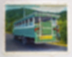 Miniature : Truck polynesie vert de Tahaa peinture toile tableau a vendre Donatien Jumel