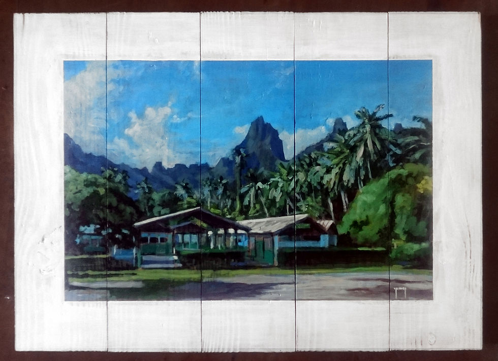 Ecole maternelle de Haapiti Moorea tableau Donatien Jumel