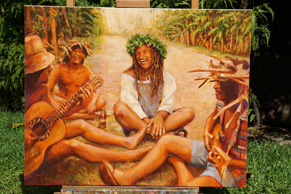 Miniature : Tableau représentant Bobby Holcomb a Huahine Donatien Jumel