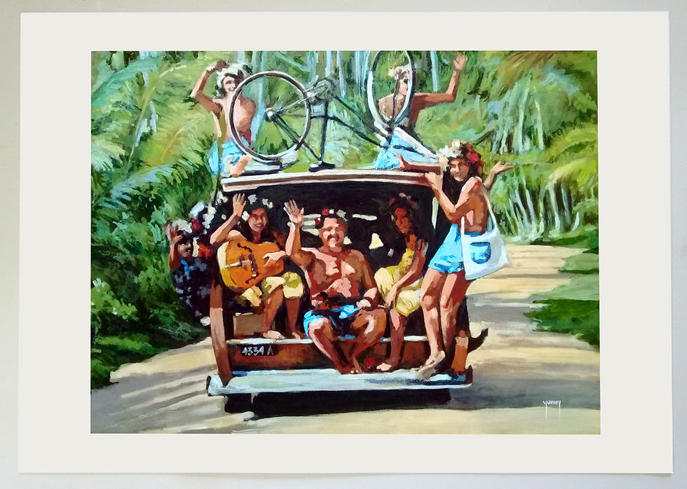 Miniature : impression reproduction de tableau arriere du truck moorea Donatien Jumel
