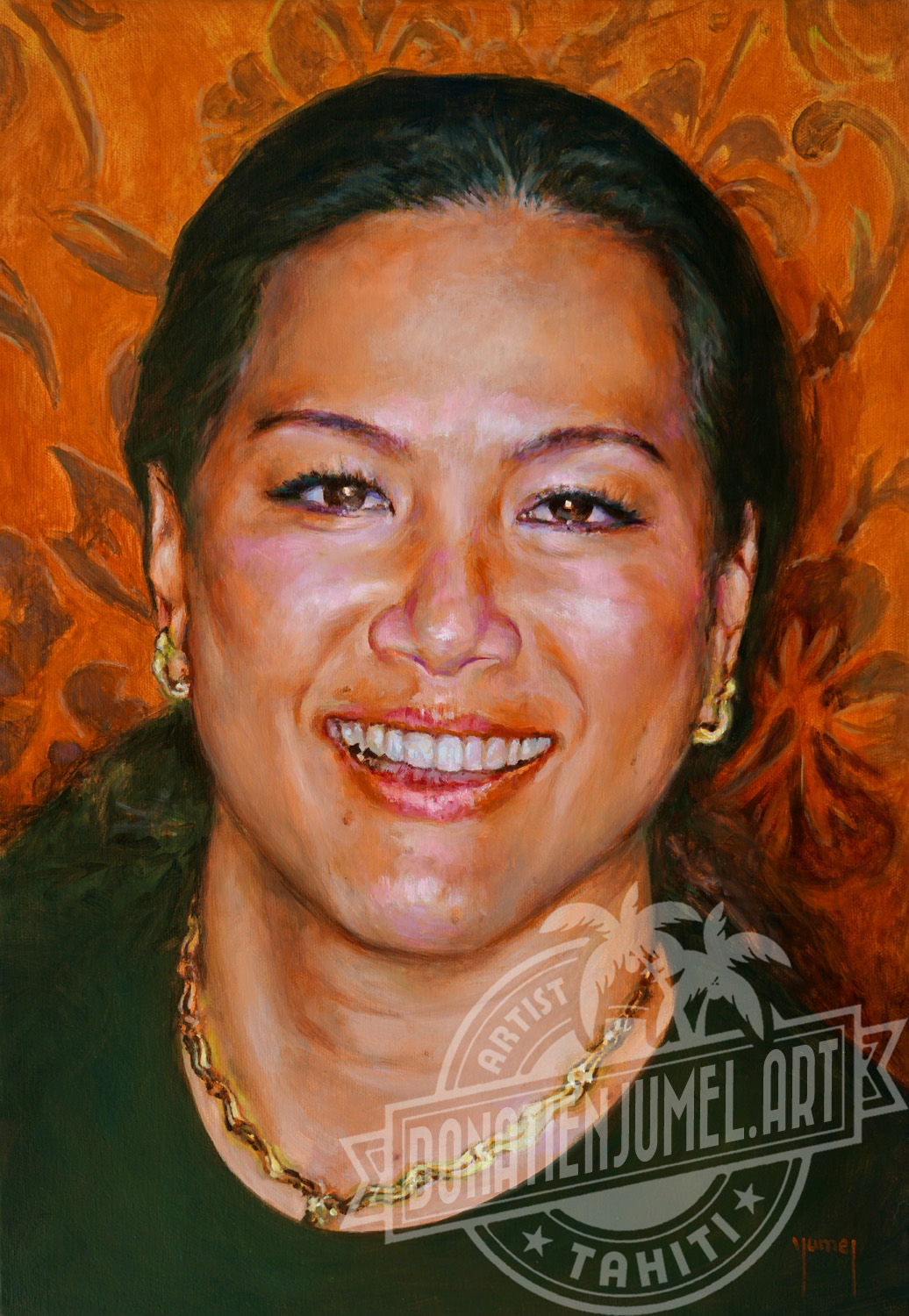 portrait sur toile peinture femme