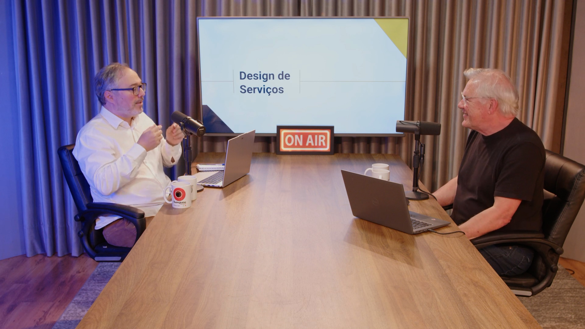 Lauro Miquelin e Marcelo Boeger em conversa sobre design de serviços