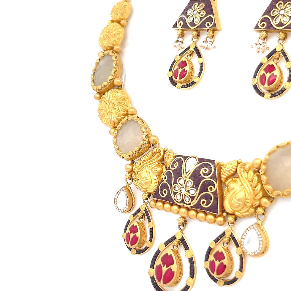Thumbnail: MBJ Lahari Gold Antique Necklace