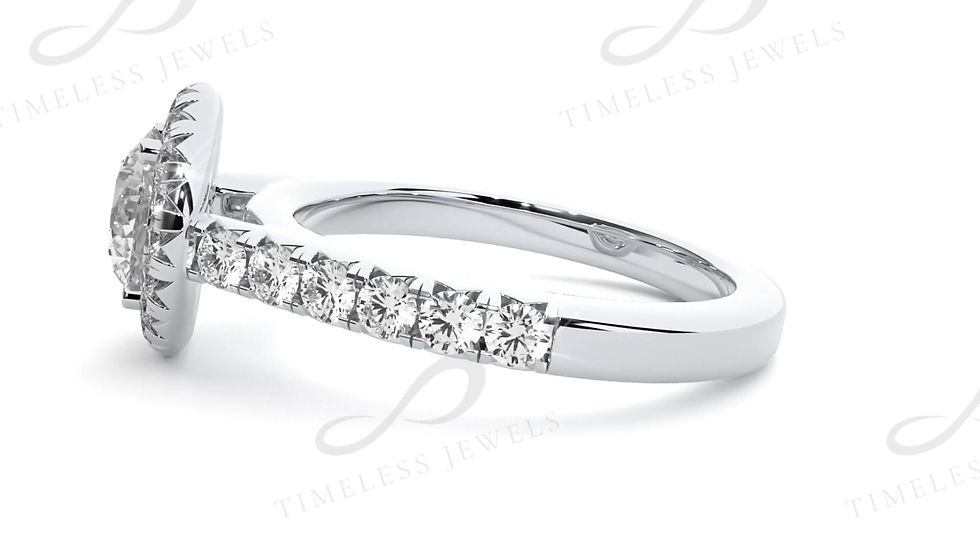 Thumbnail: TJ Emilia Diamond Halo Ring