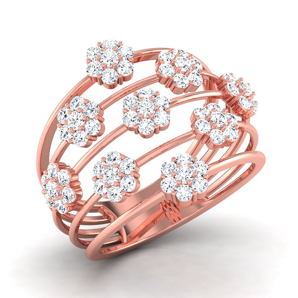 Thumbnail: Gemownaire Vivienne Diamond Ladies Ring
