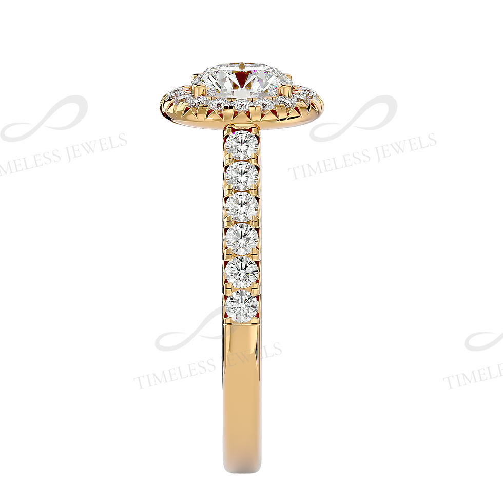 Thumbnail: TJ Emilia Diamond Halo Ring