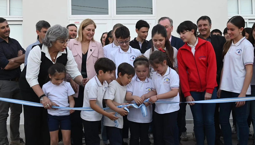 En San Guillermo inauguramos el SUM de la Escuela Mariano Moreno. 