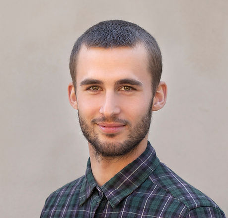 Young Man with Checkerd Shirt
