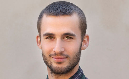 Young Man with Checkerd Shirt