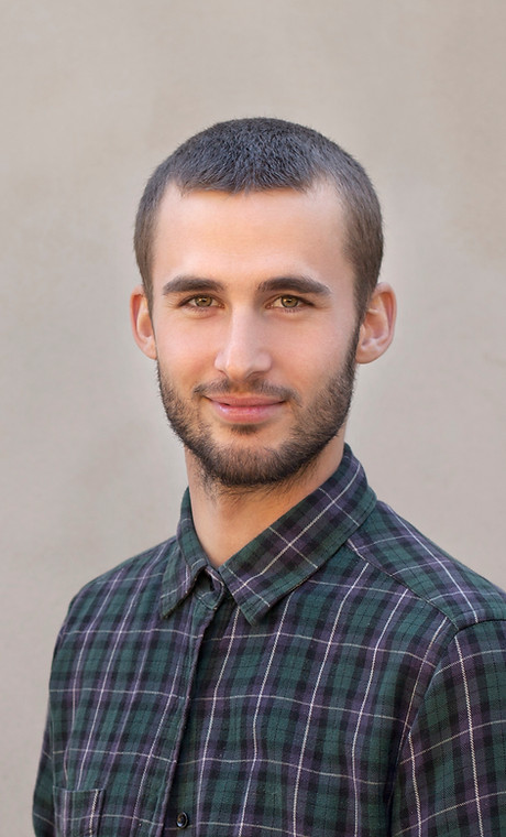 Young Man with Checkerd Shirt
