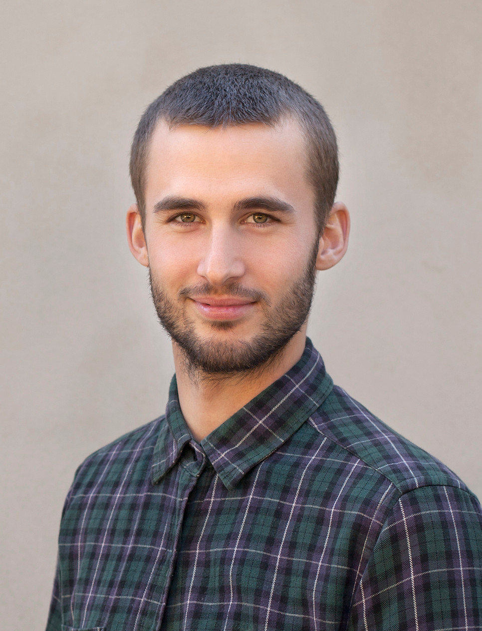 Young Man with Checkerd Shirt