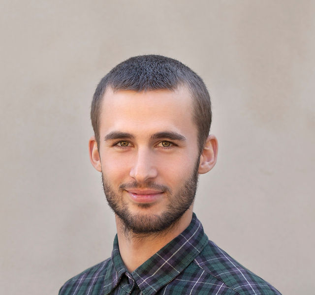 Young Man with Checkerd Shirt