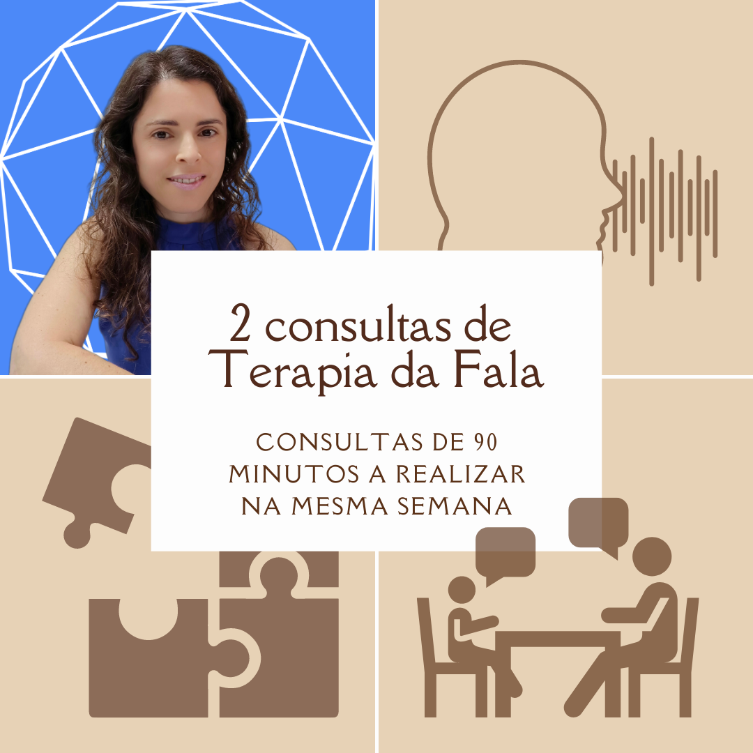 Imagem de capa para serviço de 2 consultas de terapia da fala de 90 minutos, com a terapeuta Andreia Ferreira Campos