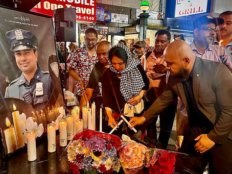 Assemblymember Raga Joins Candlelight Vigil Honoring NYPD Detective Didarul Islam