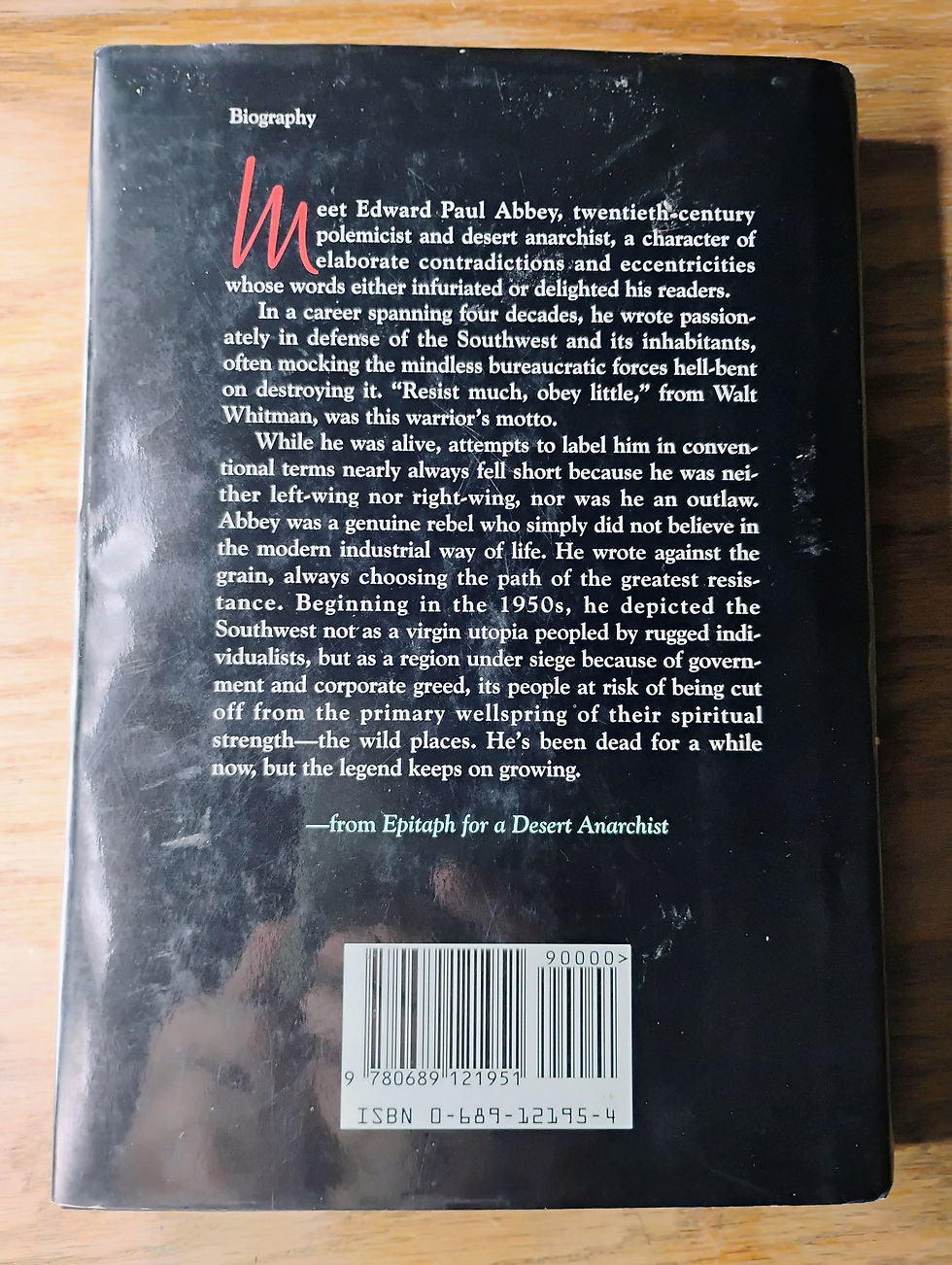 Thumbnail: Epitaph for a Desert Anarchist: The Life and Legacy of Edward Abbey