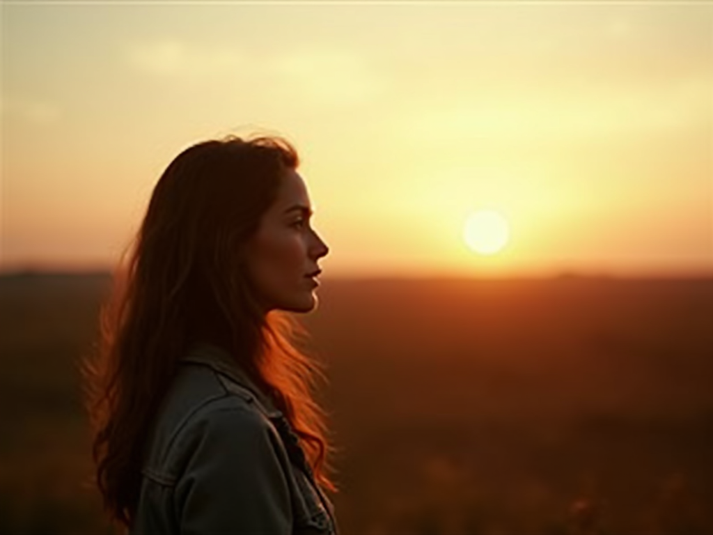 A serene landscape during golden hour representing clarity and peace.