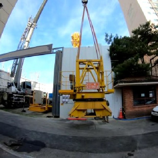 서울-방배-무인타워크레인-설치-턴테이블