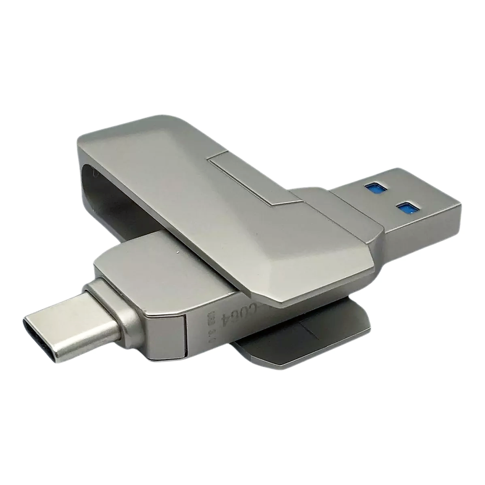 Miniatura: Pen Drive 64GB 2em1 USB-A e USB-C Type-c Tipo C 3.0 Metal