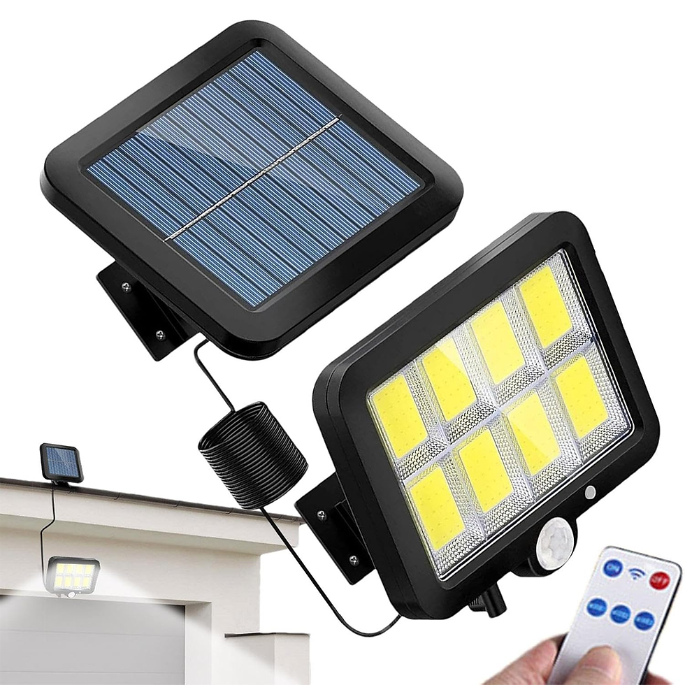 Luminária Solar de Parede com painel solar controle remoto